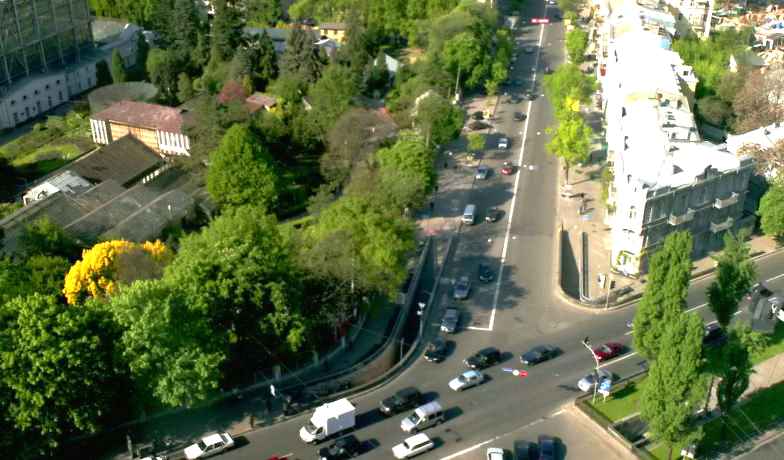 Вид на бульвар Шевченка из гостиницы Экспресс
